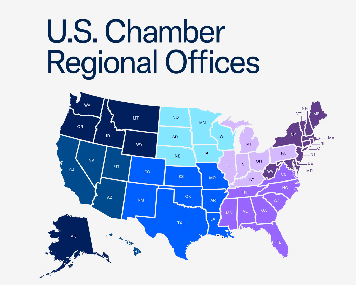 U.S. Chamber regional offices map